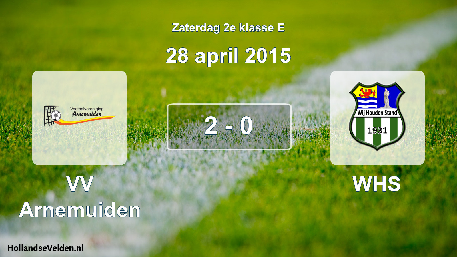 Total number of matches played: VV Arnemuiden - WHS 2 - 0 (28 April 2015)