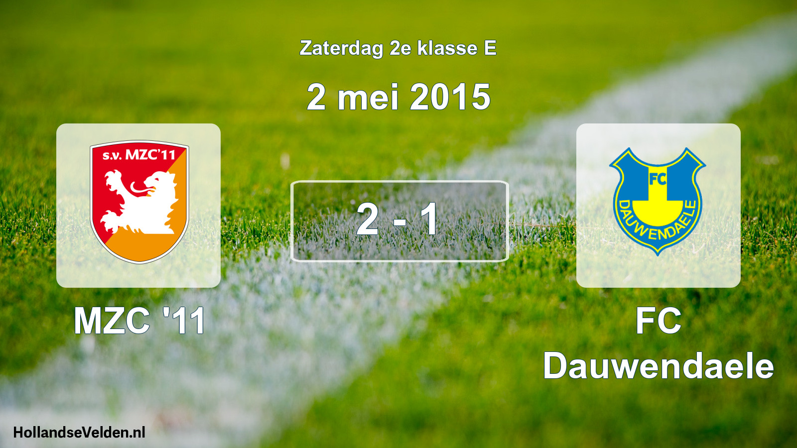Total number of matches played: MZC '11 - FC Dauwendaele 2 - 1 (2 May 2015)
