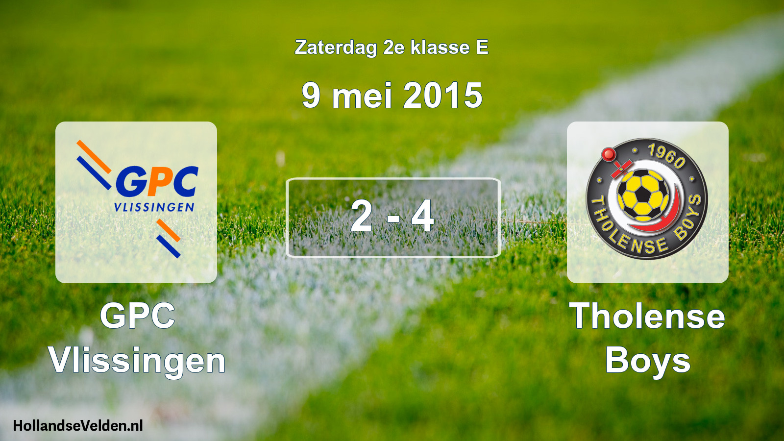 Total number of matches played: GPC Vlissingen - Tholense Boys 2 - 4 (9 May 2015)
