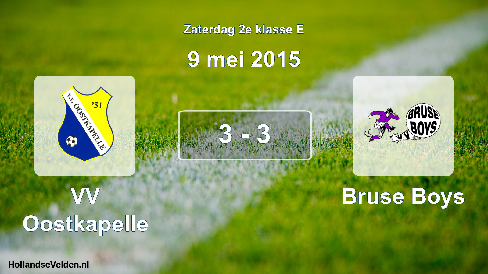 Total number of matches played: VV Oostkapelle - Bruse Boys 3 - 3 (9 May 2015)