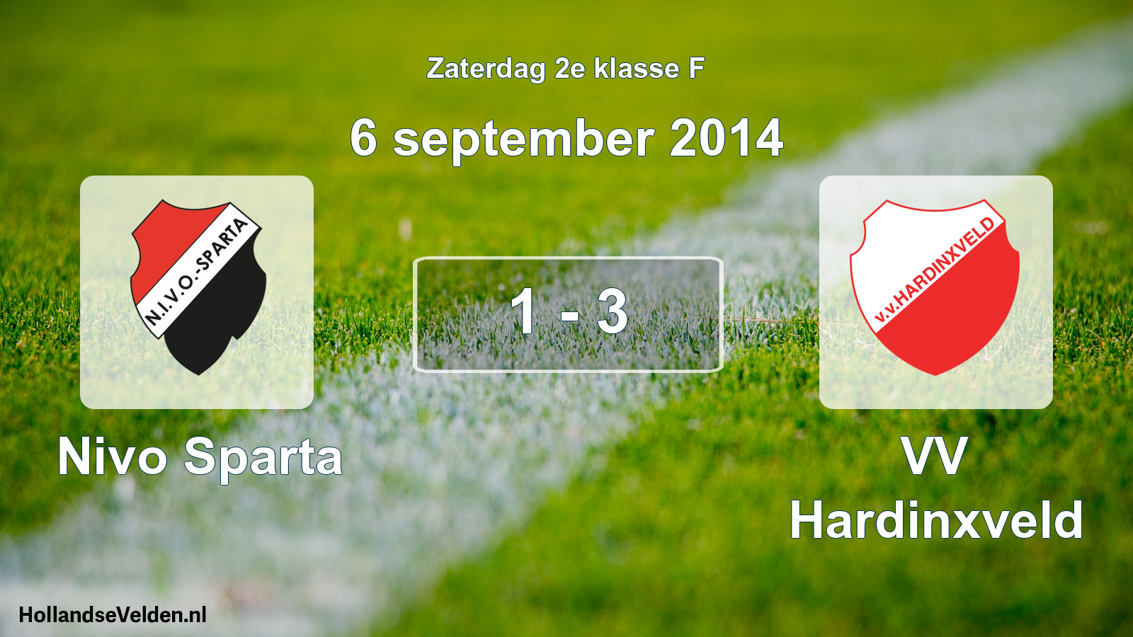 Total number of matches played: Nivo Sparta - VV Hardinxveld 1 - 3 (6 September 2014)
