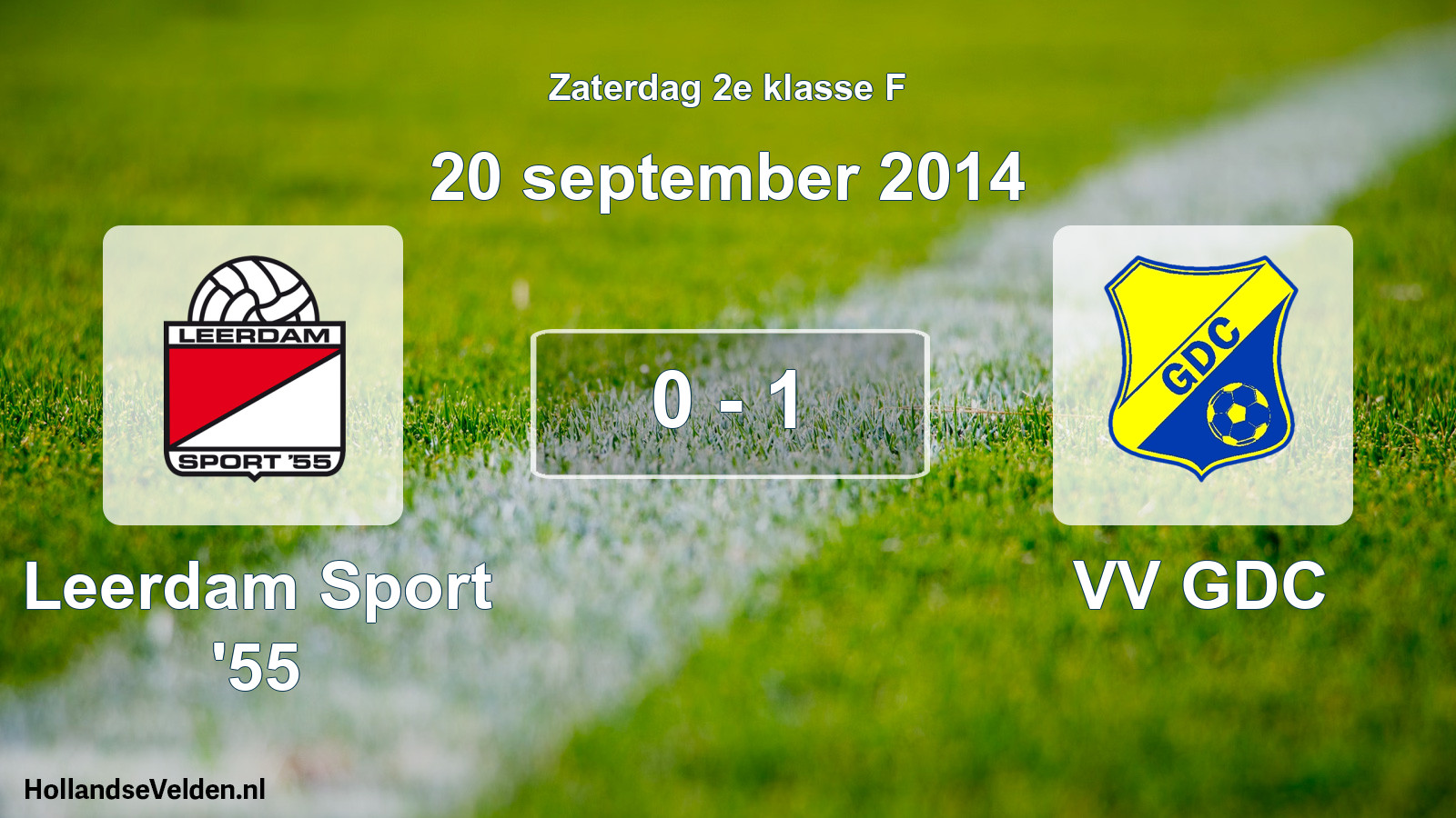 Total number of matches played: Leerdam Sport '55 - VV GDC 0 - 1 (20 September 2014)