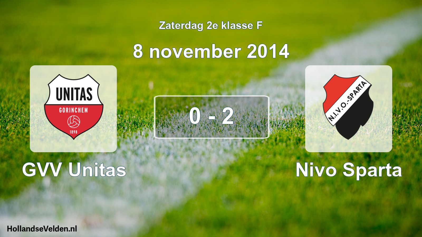 Total number of matches played: GVV Unitas - Nivo Sparta 0 - 2 (8 November 2014)