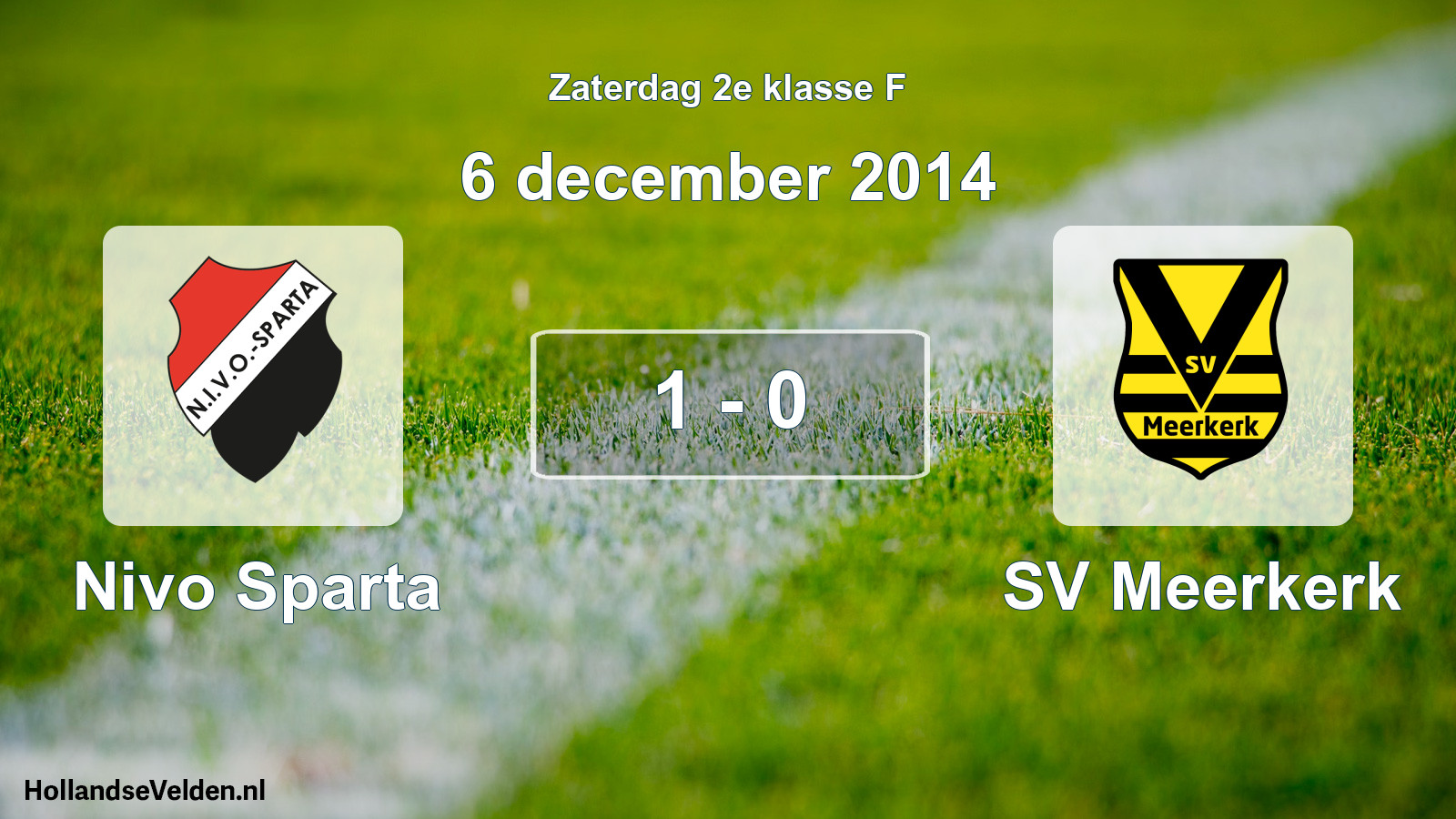Total number of matches played: Nivo Sparta - SV Meerkerk 1 - 0 (6 December 2014)