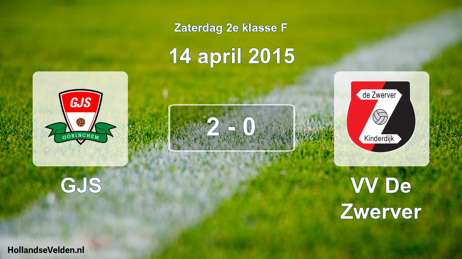 Total number of matches played: GJS - VV De Zwerver 2 - 0 (14 April 2015)