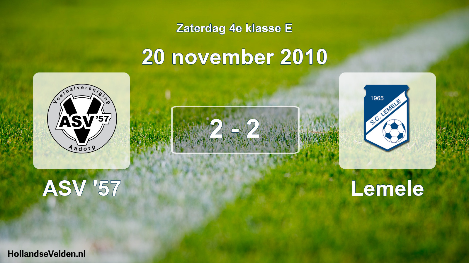 Total number of matches played: ASV '57 - Lemele 2 - 2 (20 November 2010)