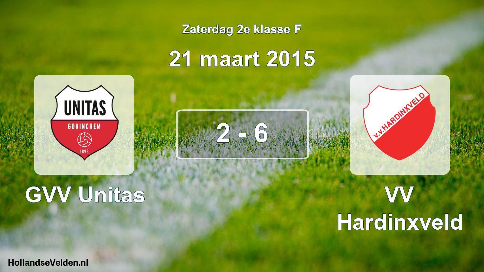 Total number of matches played: GVV Unitas - VV Hardinxveld 2 - 6 (21 March 2015)