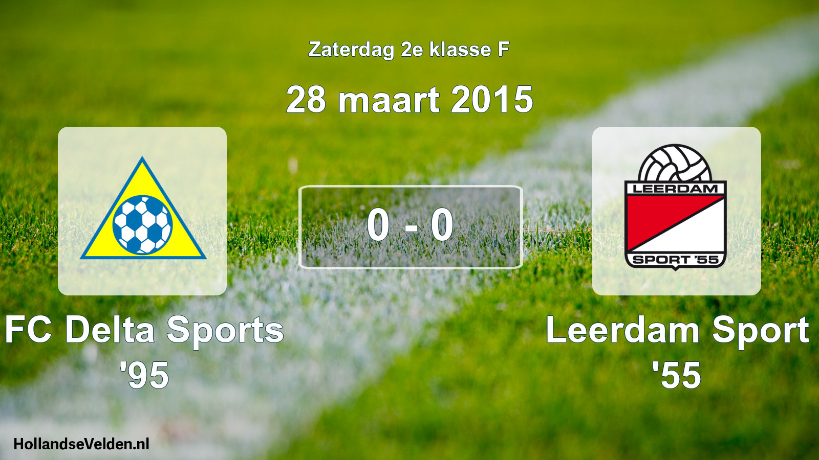 Total number of matches played: FC Delta Sports '95 - Leerdam Sport '55 0 - 0 (28 March 2015)