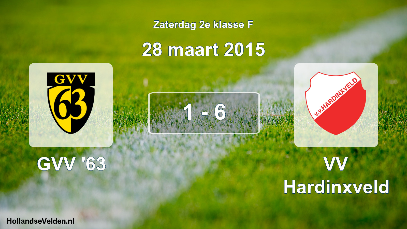 Total number of matches played: GVV '63 - VV Hardinxveld 1 - 6 (28 March 2015)