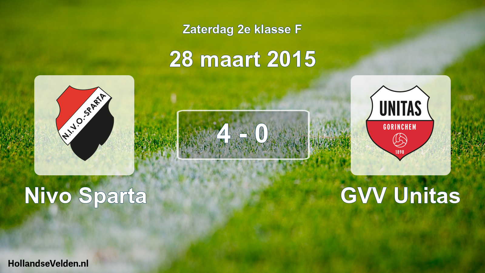 Total number of matches played: Nivo Sparta - GVV Unitas 4 - 0 (28 March 2015)