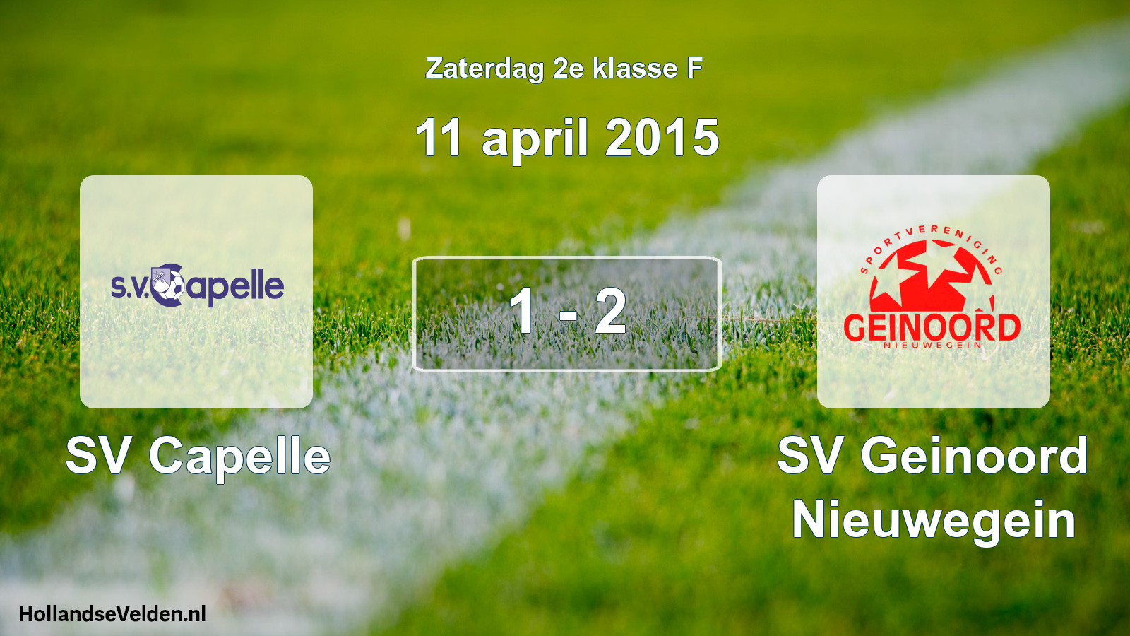 Total number of matches played: SV Capelle - SV Geinoord Nieuwegein 1 - 2 (11 April 2015)