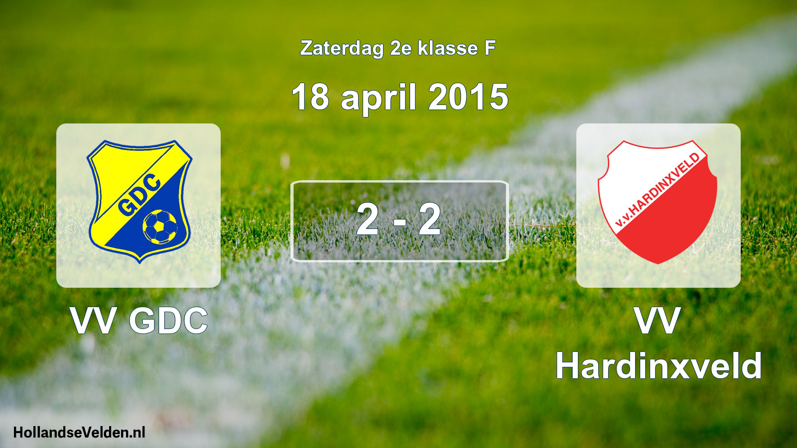 Total number of matches played: VV GDC - VV Hardinxveld 2 - 2 (18 April 2015)