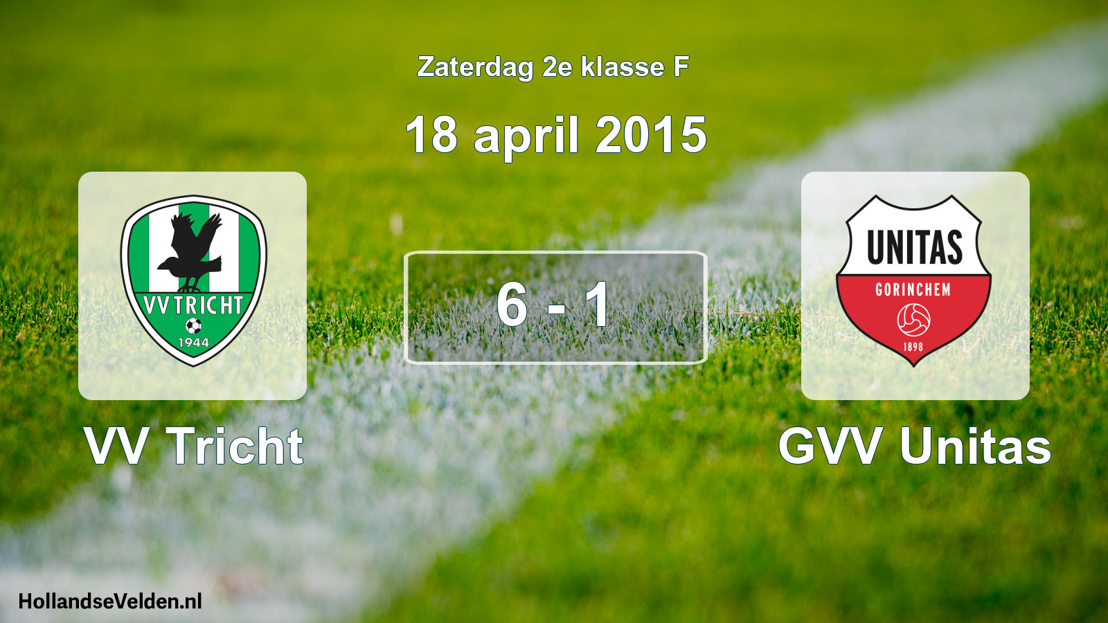 Total number of matches played: VV Tricht - GVV Unitas 6 - 1 (18 April 2015)