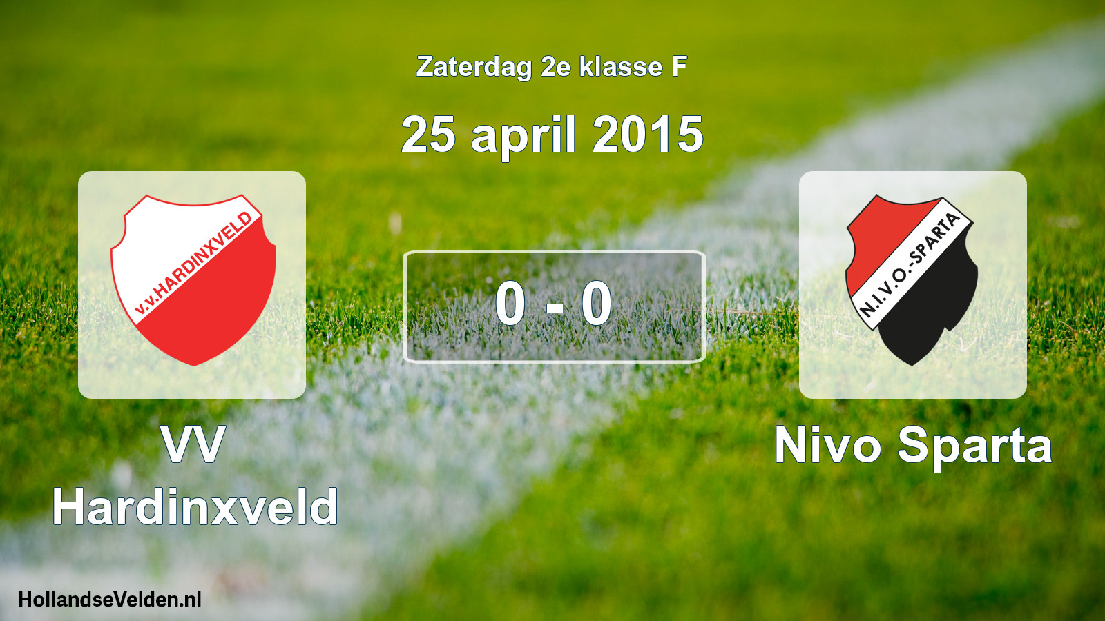 Total number of matches played: VV Hardinxveld - Nivo Sparta 0 - 0 (25 April 2015)
