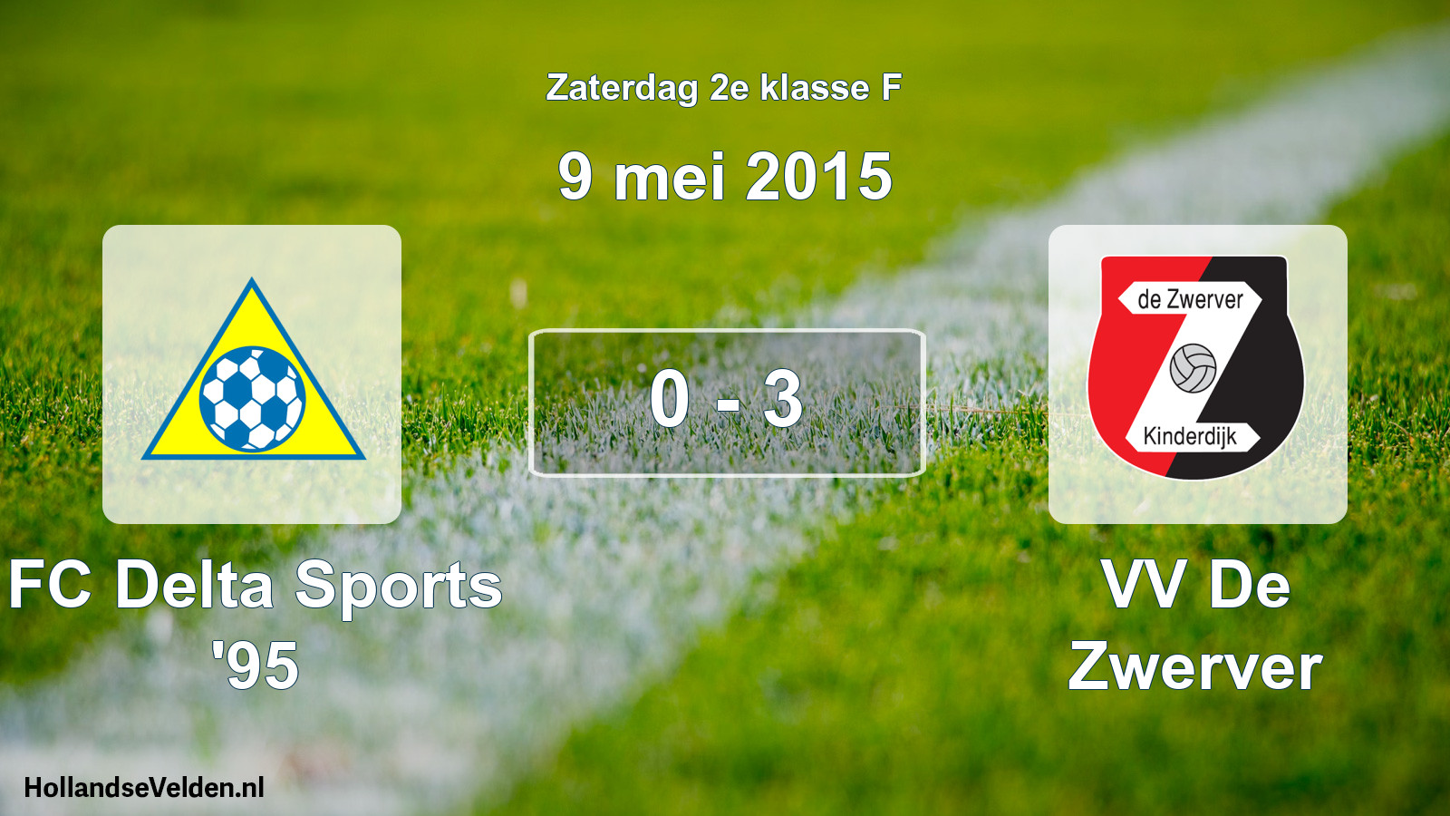 Total number of matches played: FC Delta Sports '95 - VV De Zwerver 0 - 3 (9 May 2015)