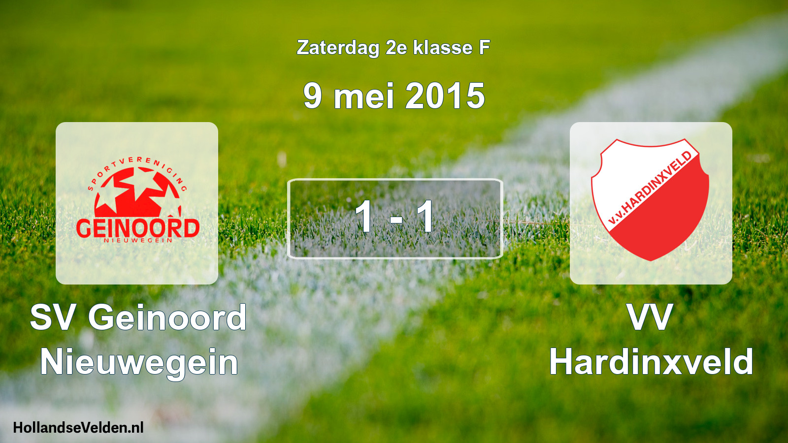 Total number of matches played: SV Geinoord Nieuwegein - VV Hardinxveld 1 - 1 (9 May 2015)