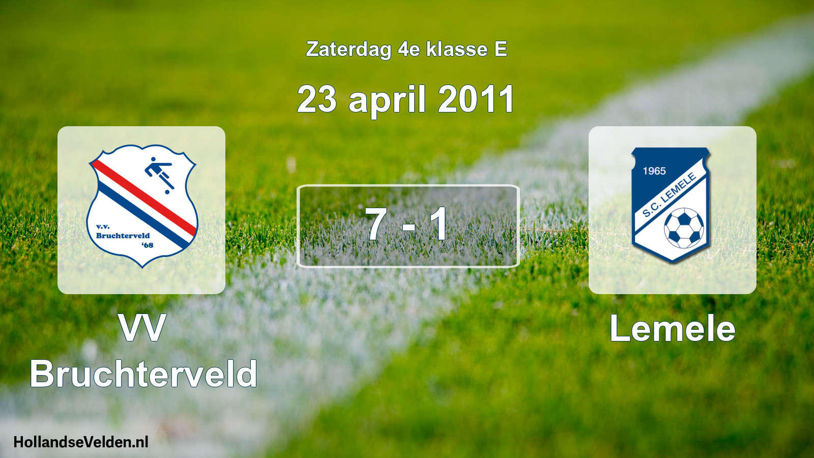 Total number of matches played: VV Bruchterveld - Lemele 7 - 1 (23 April 2011)
