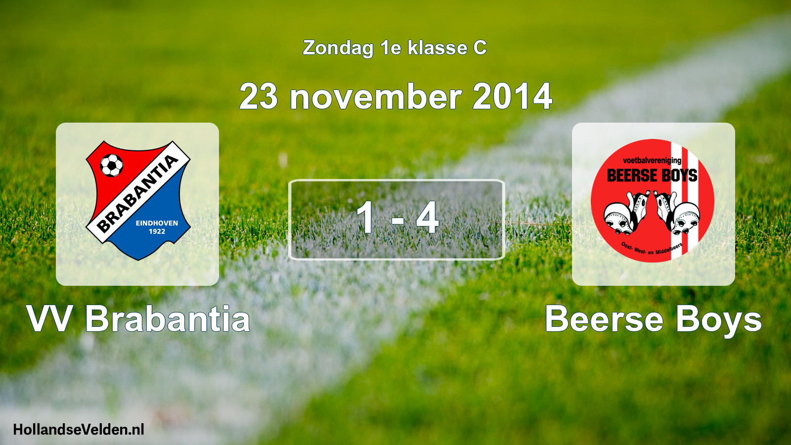 Total number of matches played: VV Brabantia - Beerse Boys 1 - 4 (23 November 2014)
