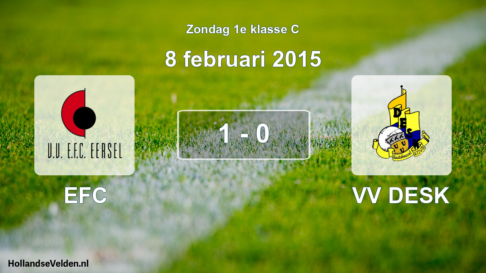 Total number of matches played: EFC - VV DESK 1 - 0 (8 February 2015)