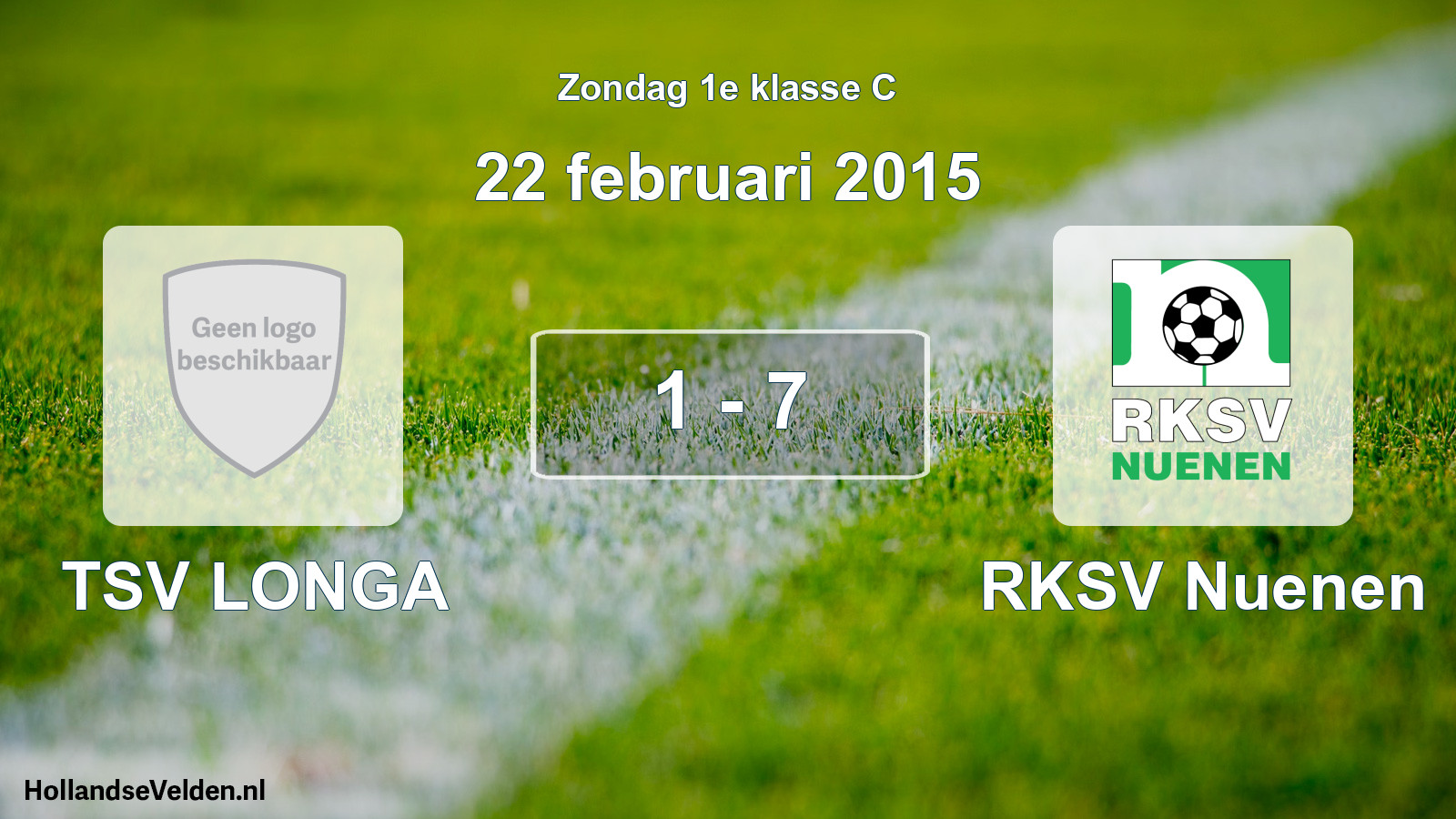 Total number of matches played: TSV LONGA - RKSV Nuenen 1 - 7 (22 February 2015)