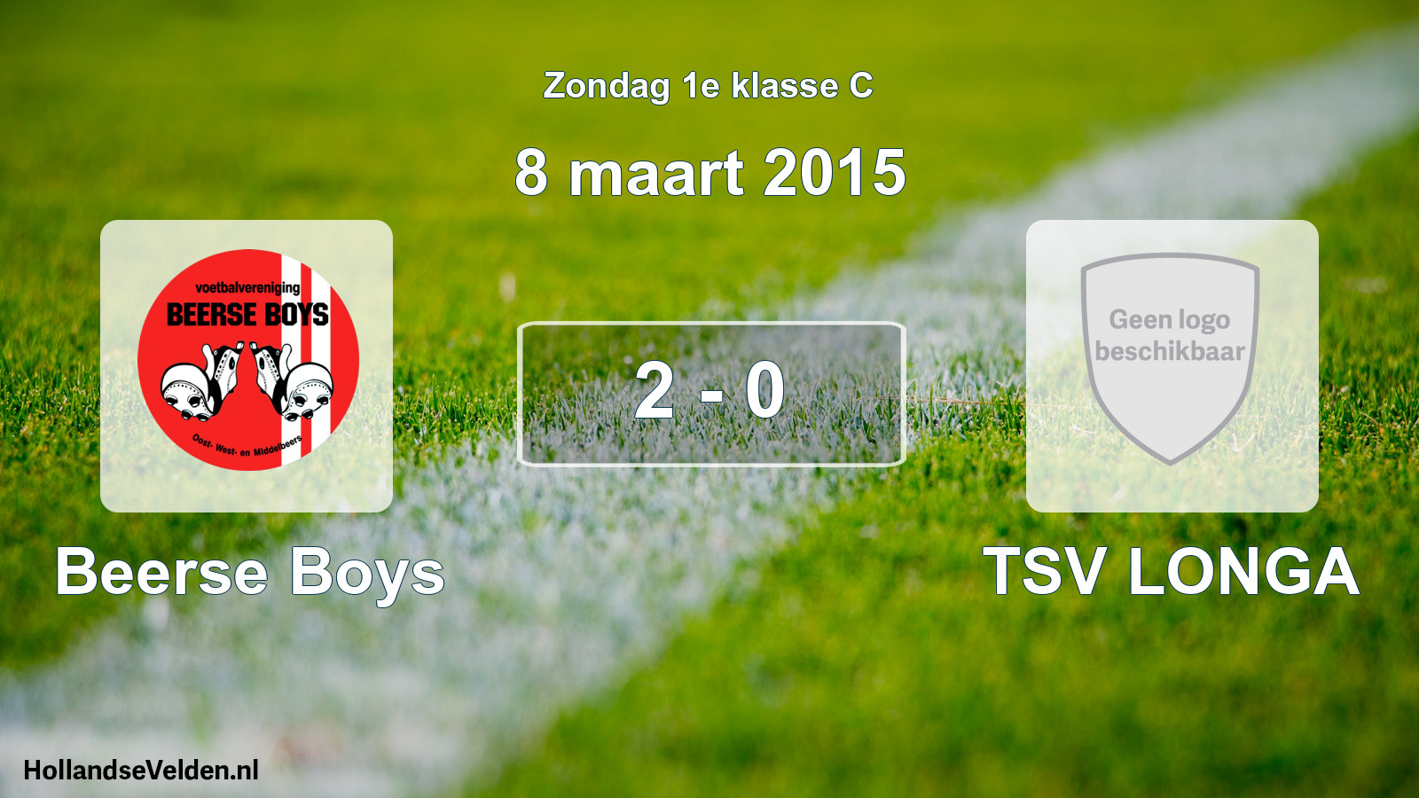 Total number of matches played: Beerse Boys - TSV LONGA 2 - 0 (8 March 2015)