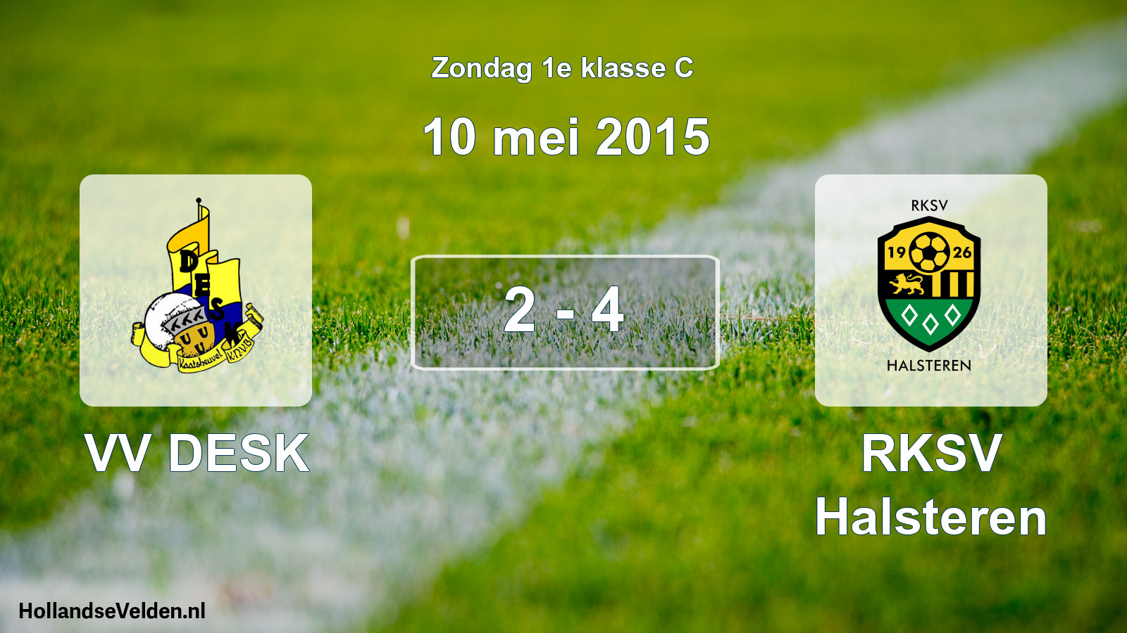 Total number of matches played: VV DESK - RKSV Halsteren 2 - 4 (10 May 2015)