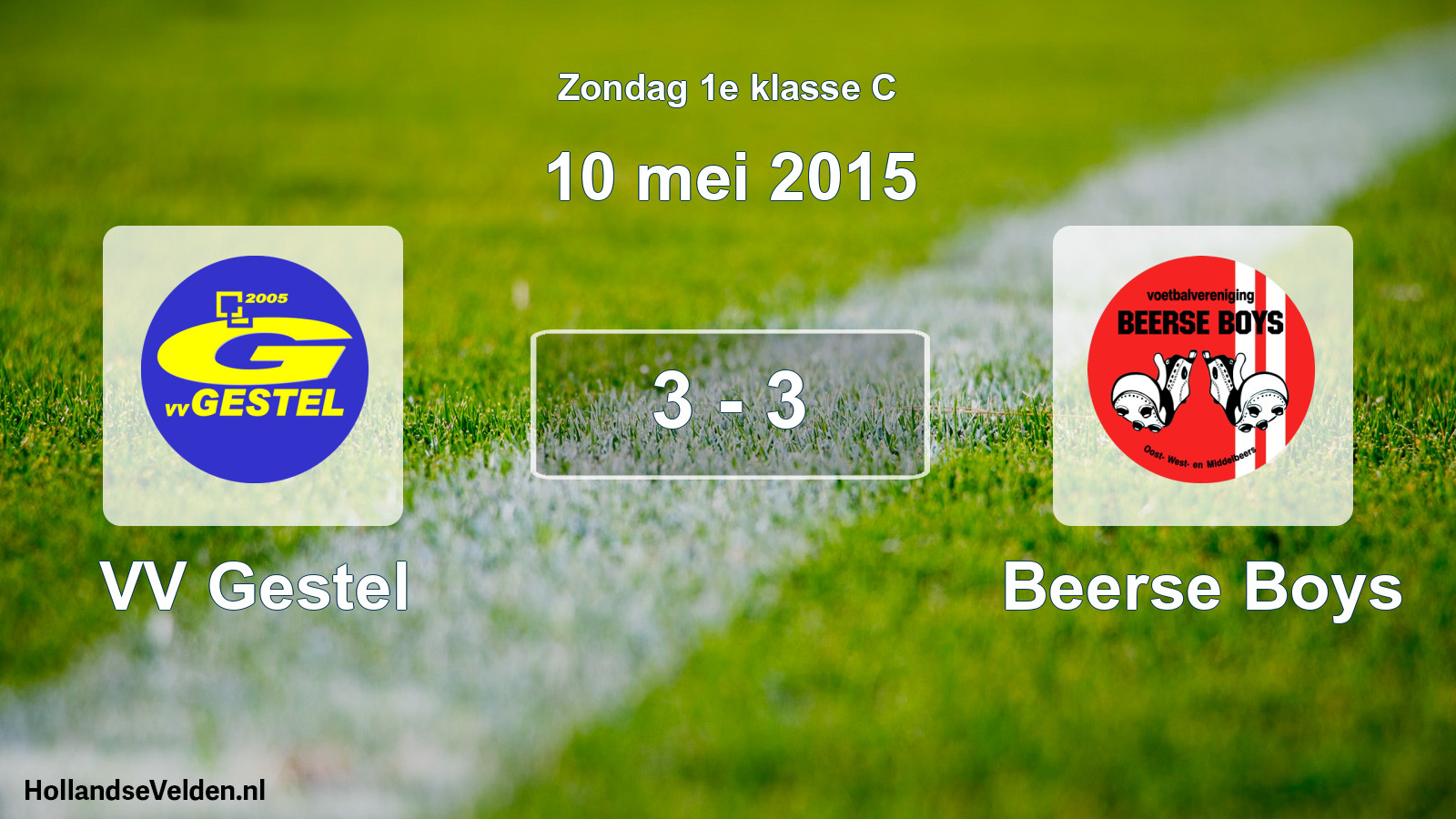 Total number of matches played: VV Gestel - Beerse Boys 3 - 3 (10 May 2015)