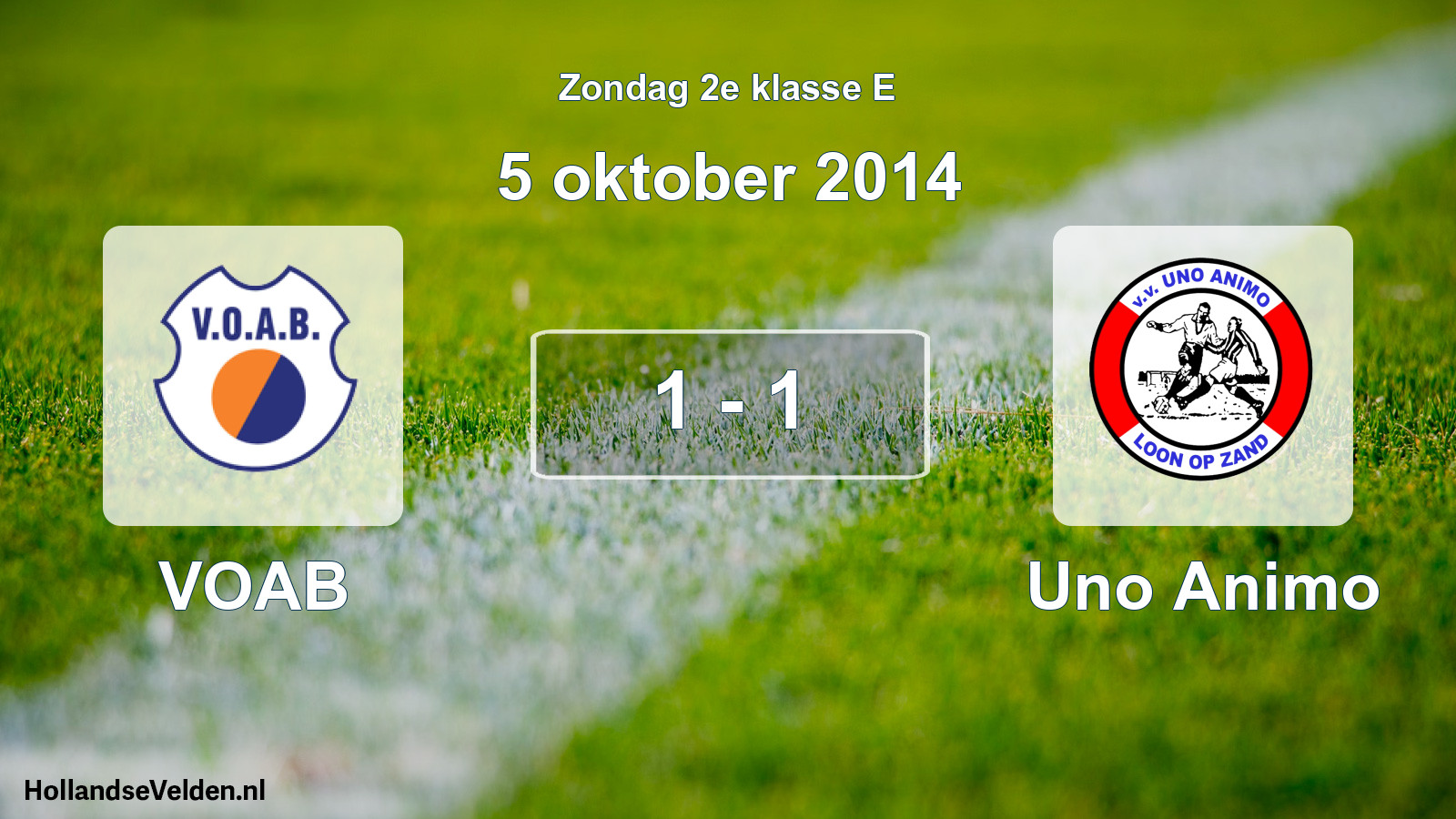 Total number of matches played: VOAB - Uno Animo 1 - 1 (5 October 2014)