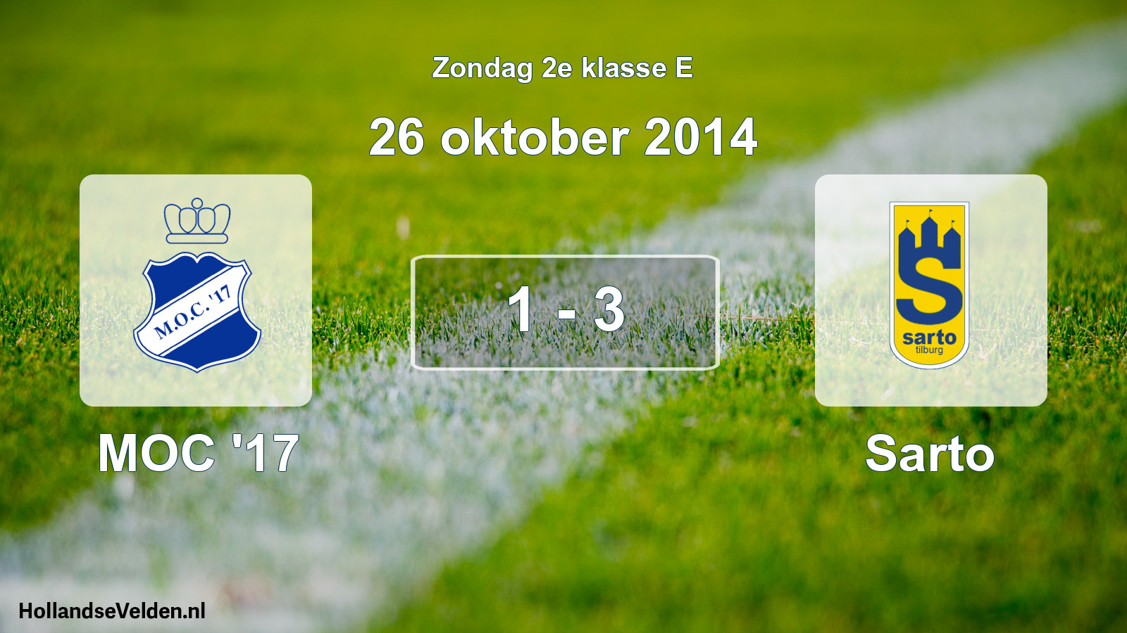 Total number of matches played: MOC '17 - Sarto 1 - 3 (26 October 2014)