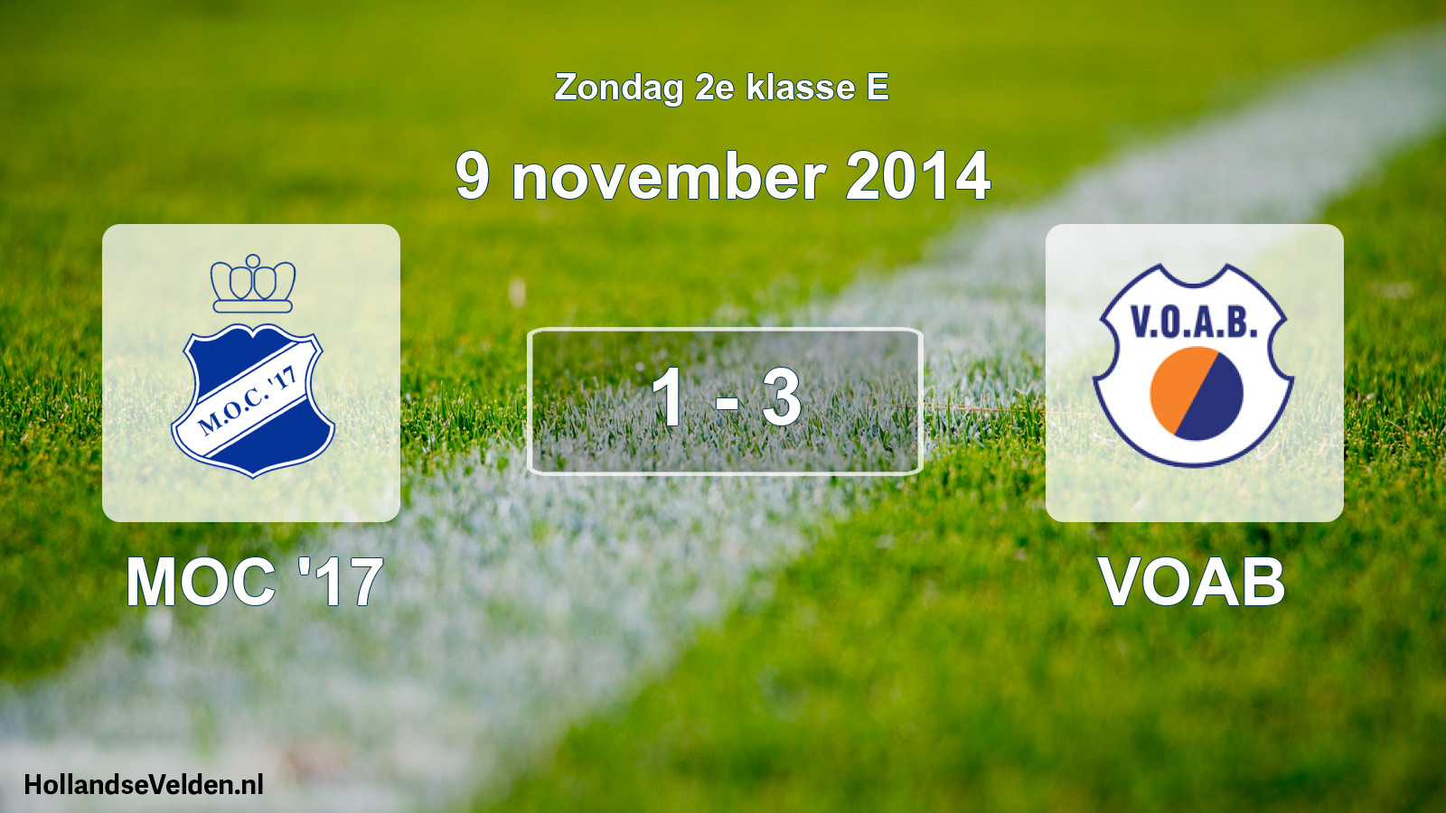 Total number of matches played: MOC '17 - VOAB 1 - 3 (9 November 2014)