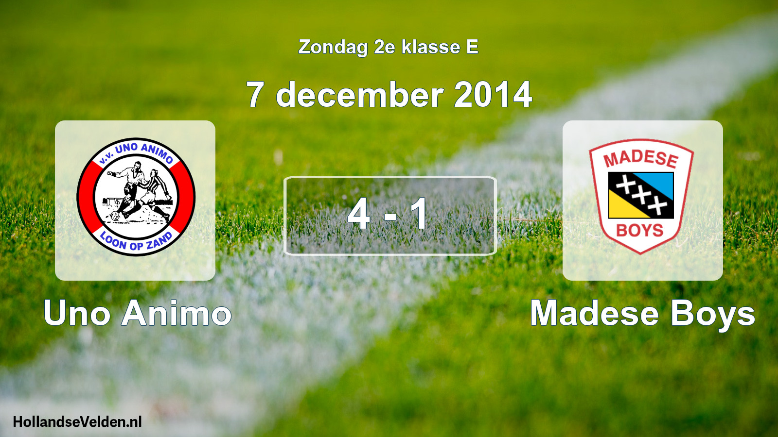 Total number of matches played: Uno Animo - Madese Boys 4 - 1 (7 December 2014)
