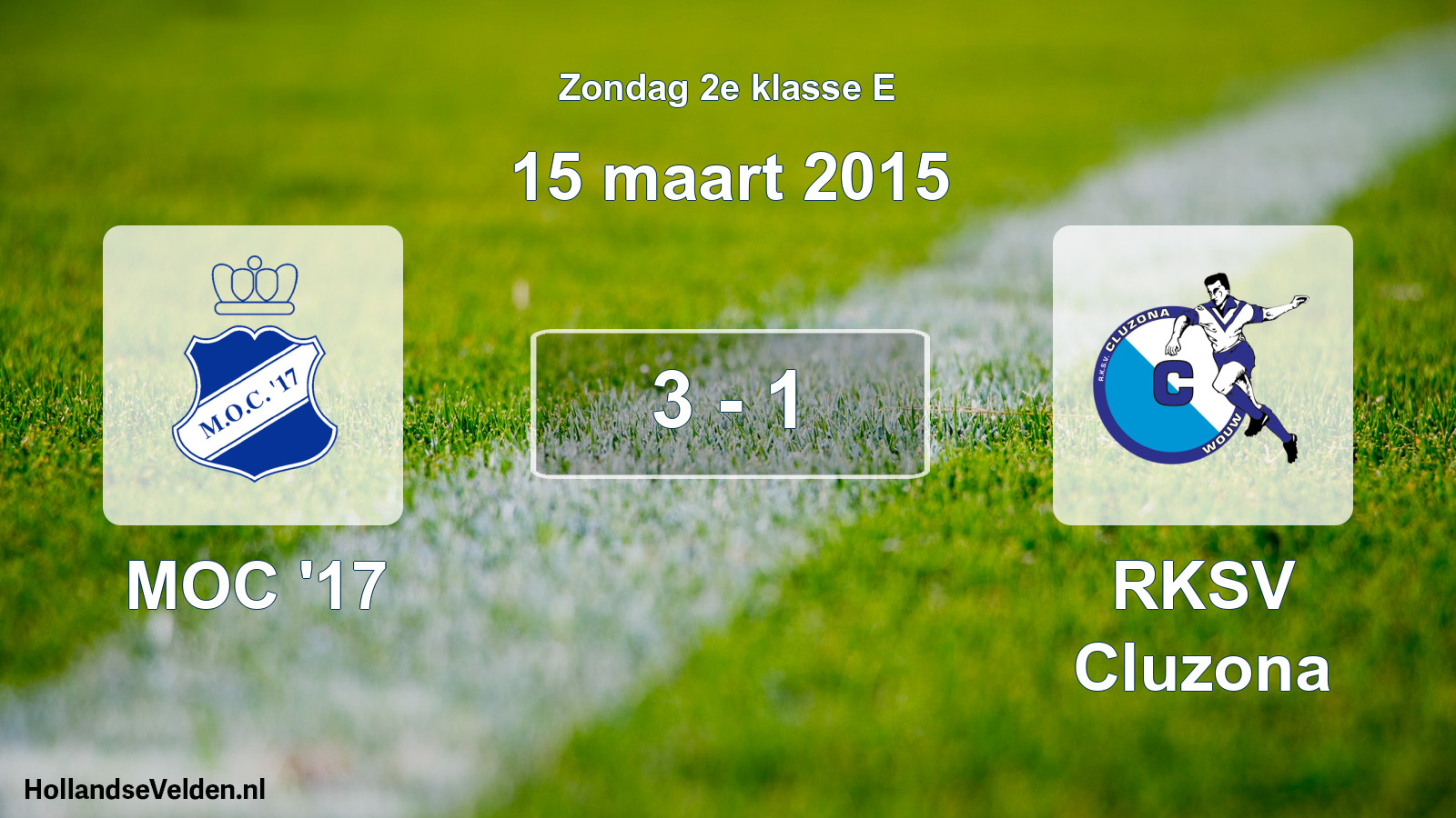 Total number of matches played: MOC '17 - RKSV Cluzona 3 - 1 (15 March 2015)