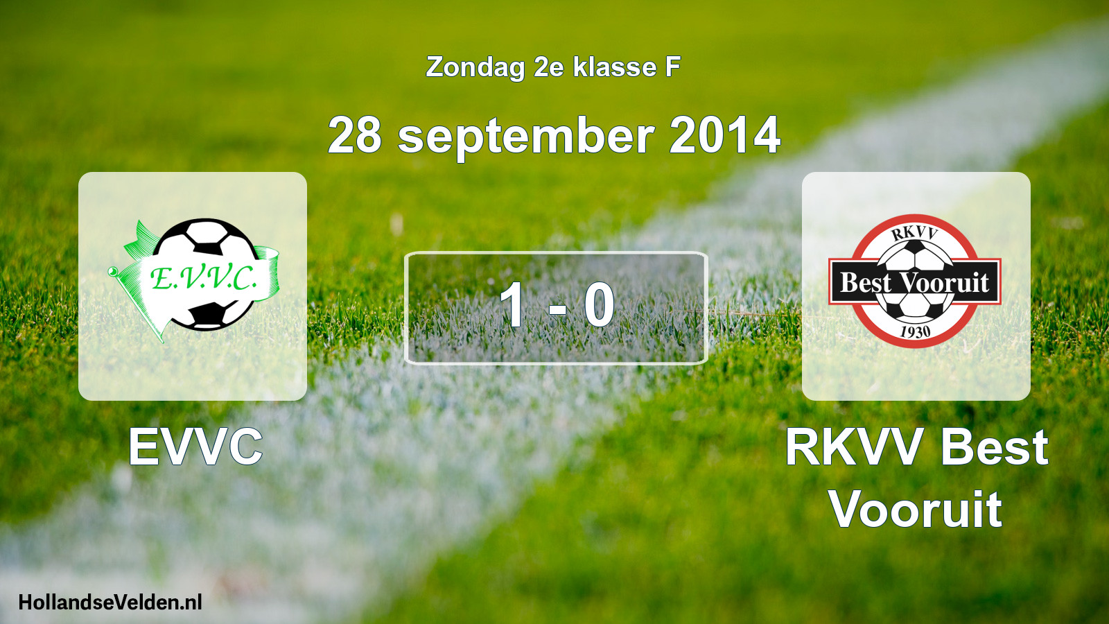 Total number of matches played: EVVC - RKVV Best Vooruit 1 - 0 (28 September 2014)
