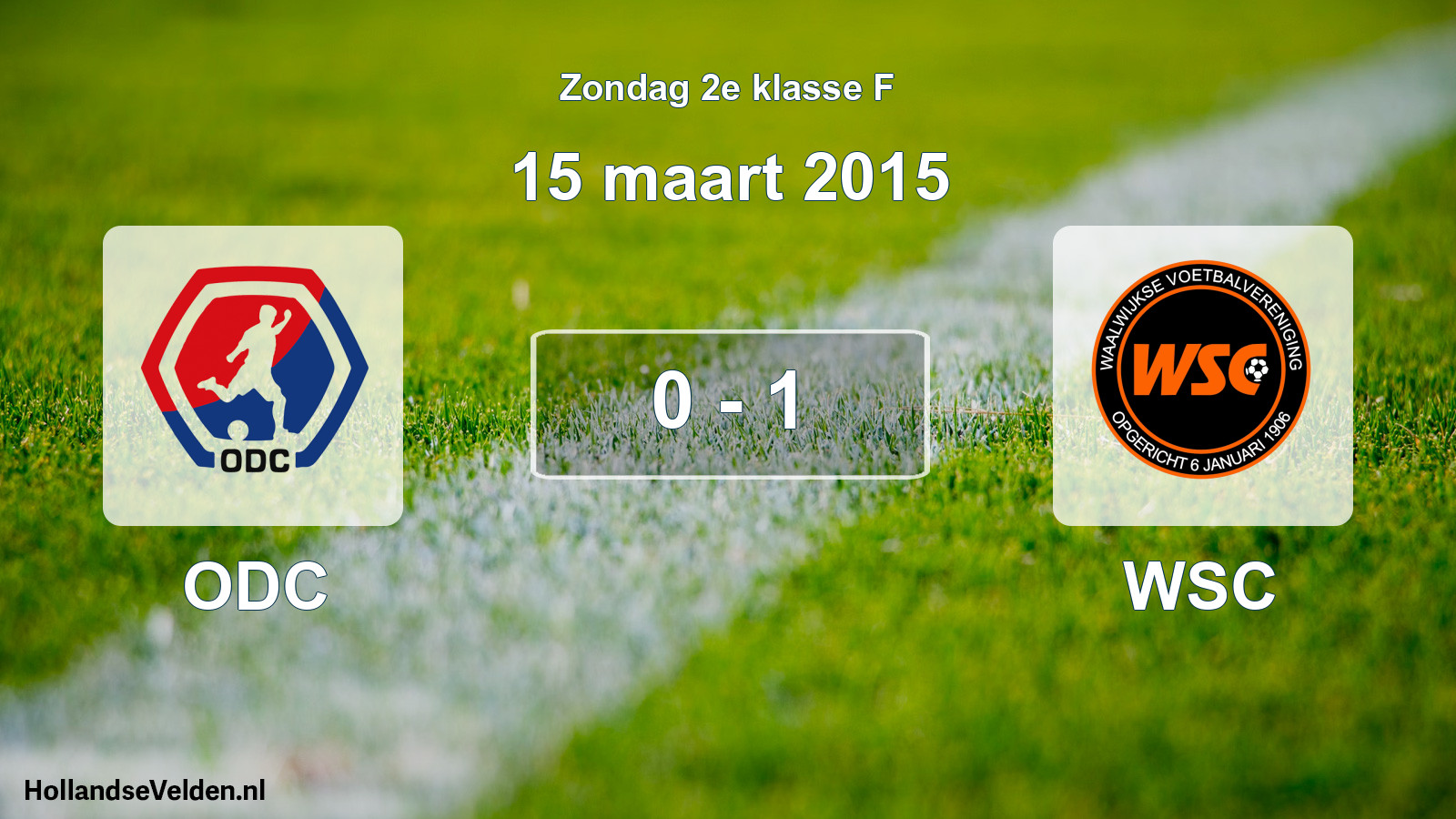 Total number of matches played: ODC - WSC 0 - 1 (15 March 2015)