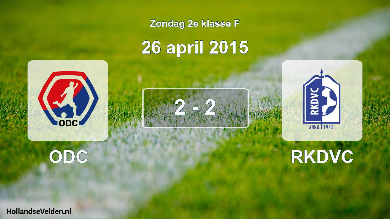 Total number of matches played: ODC - RKDVC 2 - 2 (26 April 2015)