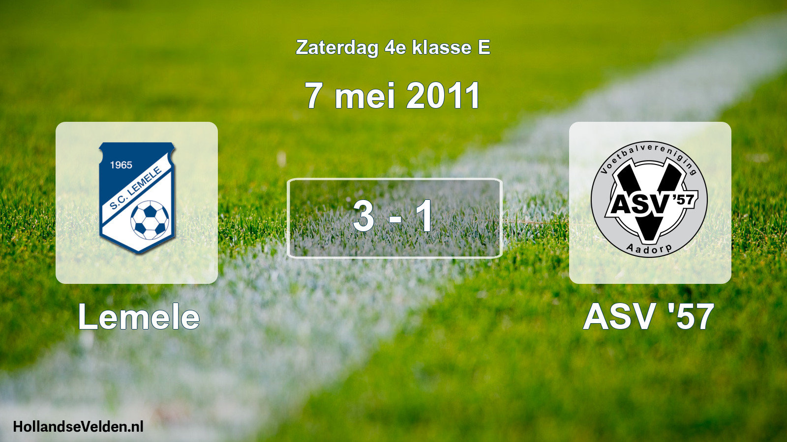Total number of matches played: Lemele - ASV '57 3 - 1 (7 May 2011)