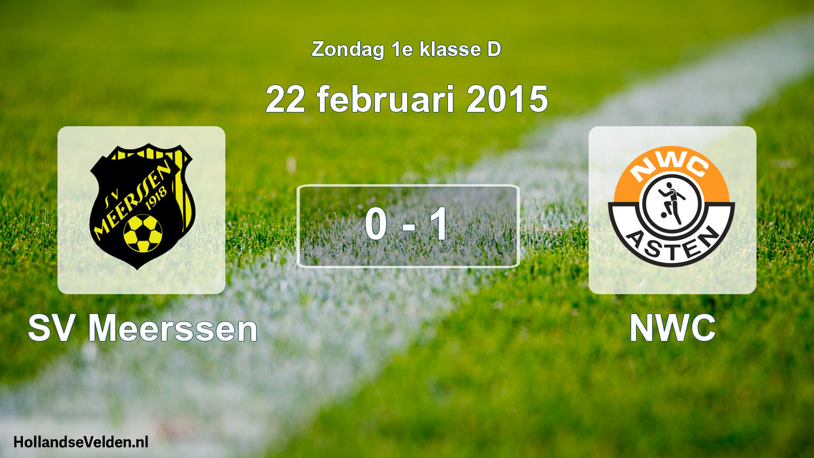 Total number of matches played: SV Meerssen - NWC 0 - 1 (22 February 2015)