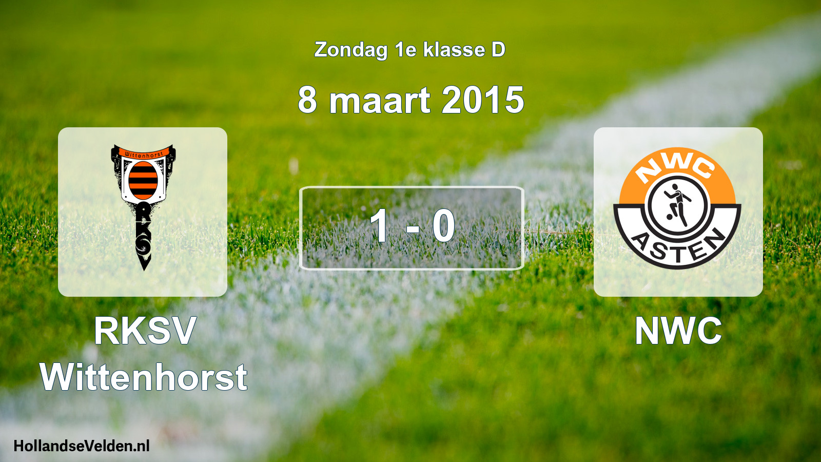 Total number of matches played: RKSV Wittenhorst - NWC 1 - 0 (8 March 2015)