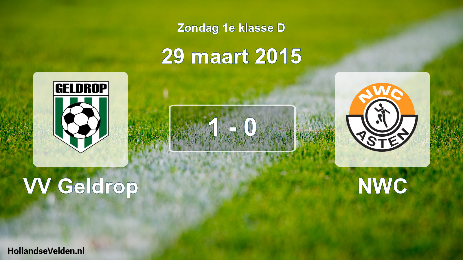 Total number of matches played: VV Geldrop - NWC 1 - 0 (29 March 2015)