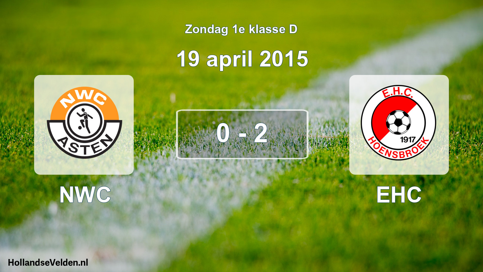 Total number of matches played: NWC - EHC 0 - 2 (19 April 2015)