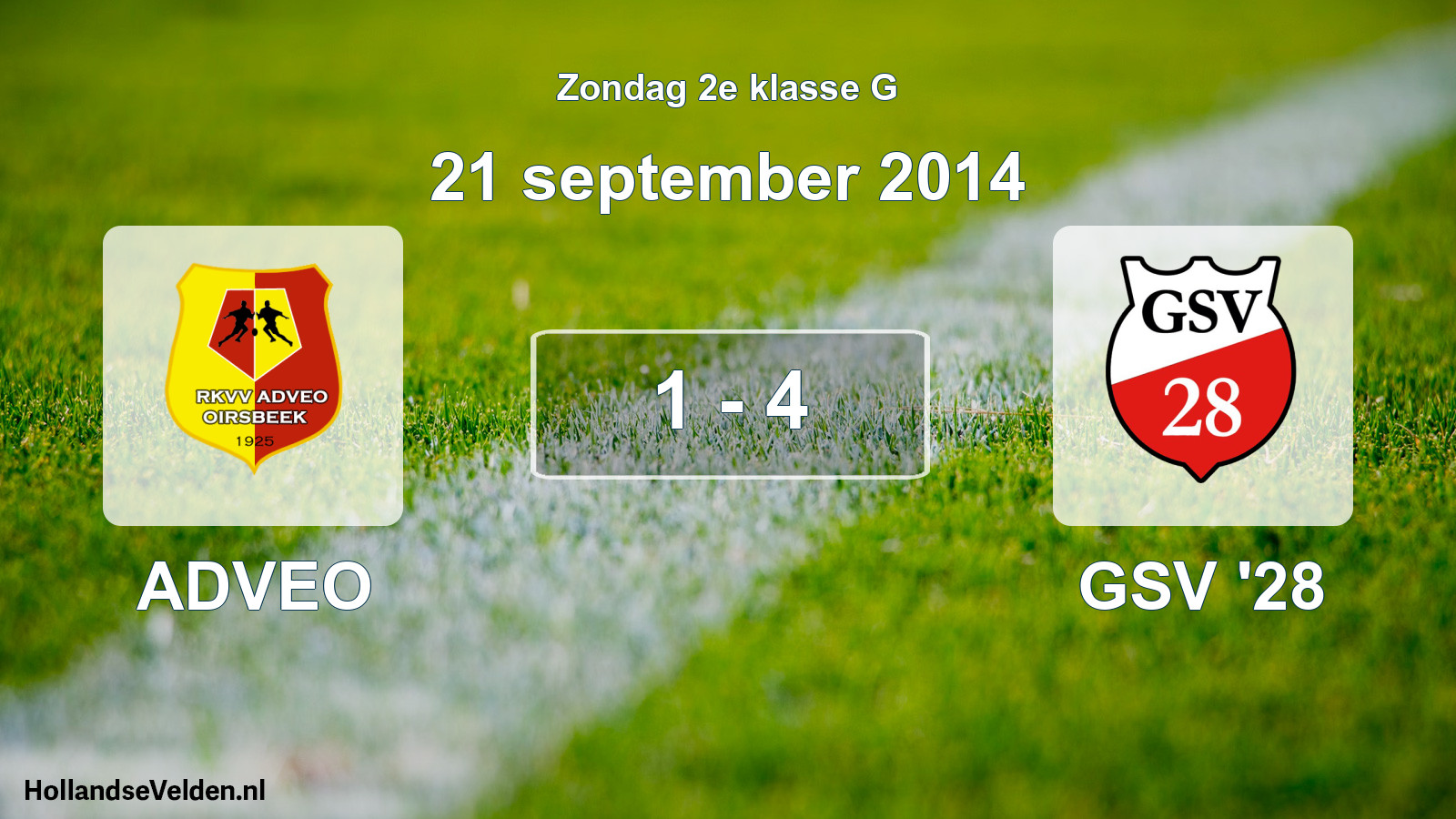 Total number of matches played: ADVEO - GSV '28 1 - 4 (21 September 2014)