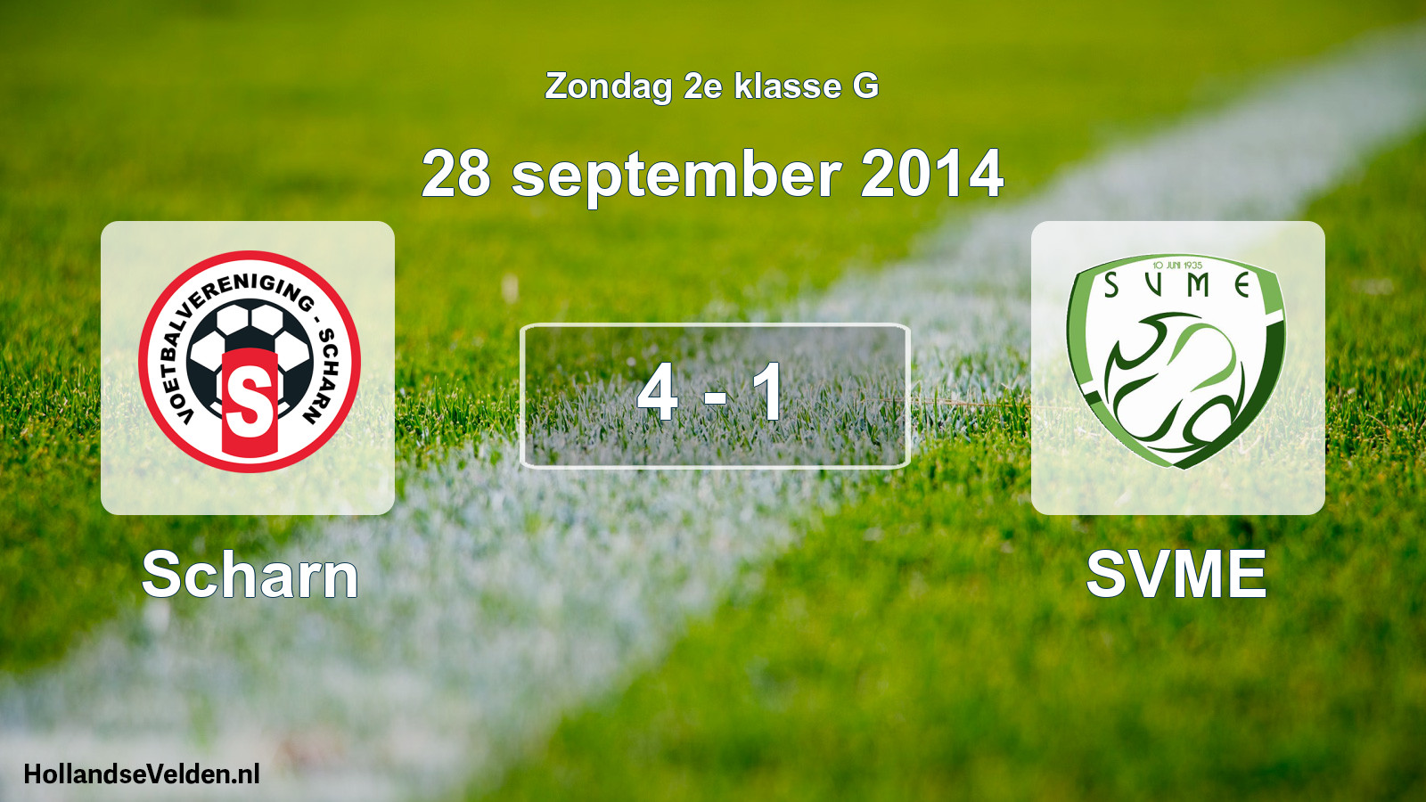 Total number of matches played: Scharn - SVME 4 - 1 (28 September 2014)