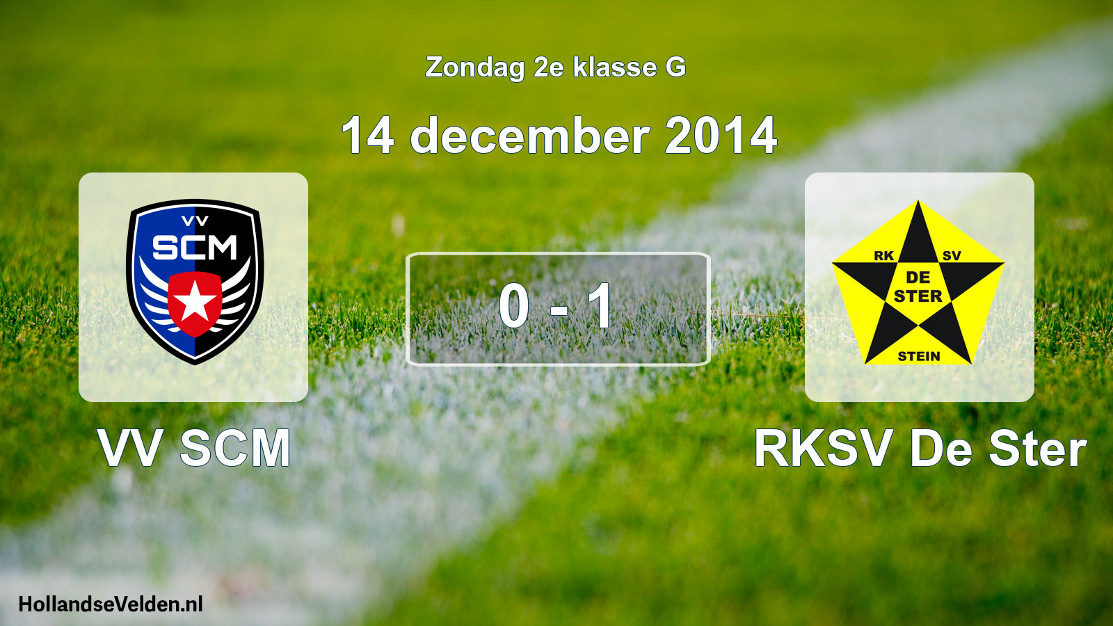 Total number of matches played: VV SCM - RKSV De Ster 0 - 1 (14 December 2014)