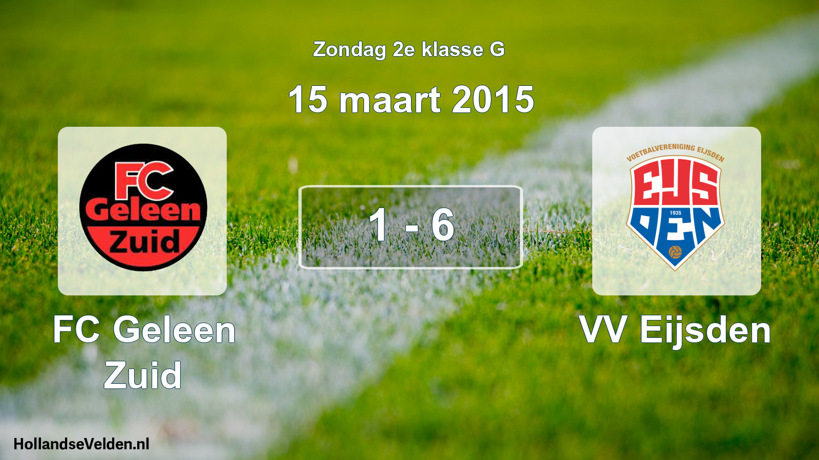 Total number of matches played: FC Geleen Zuid - VV Eijsden 1 - 6 (15 March 2015)