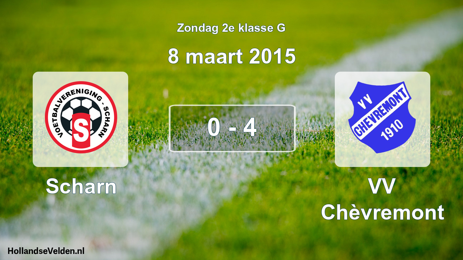 Total number of matches played: Scharn - VV Chèvremont 0 - 4 (8 March 2015)