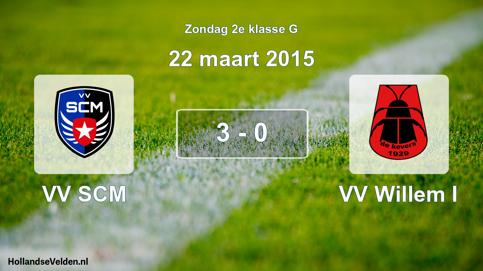 Total number of matches played: VV SCM - VV Willem I 3 - 0 (22 March 2015)