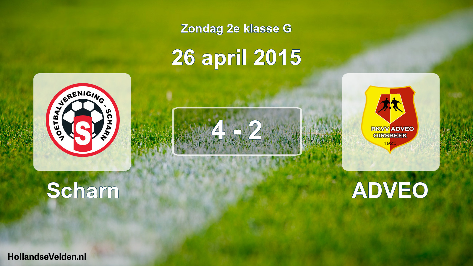 Total number of matches played: Scharn - ADVEO 4 - 2 (26 April 2015)