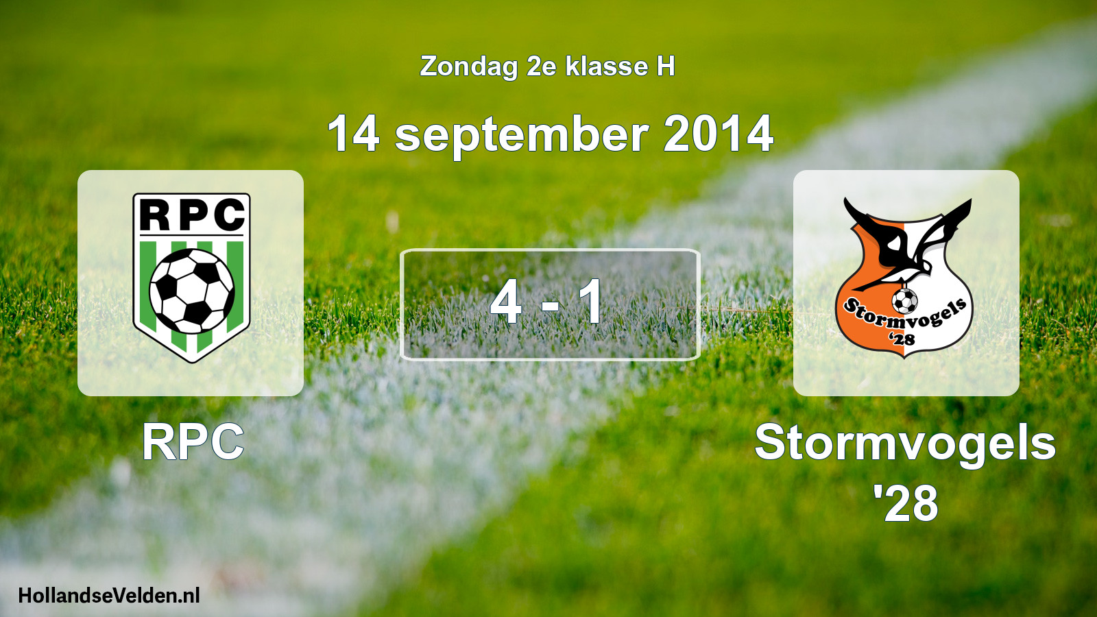 Total number of matches played: RPC - Stormvogels '28 4 - 1 (14 September 2014)
