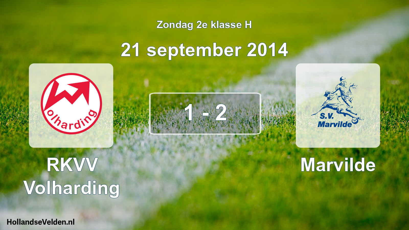 Total number of matches played: RKVV Volharding - Marvilde 1 - 2 (21 September 2014)