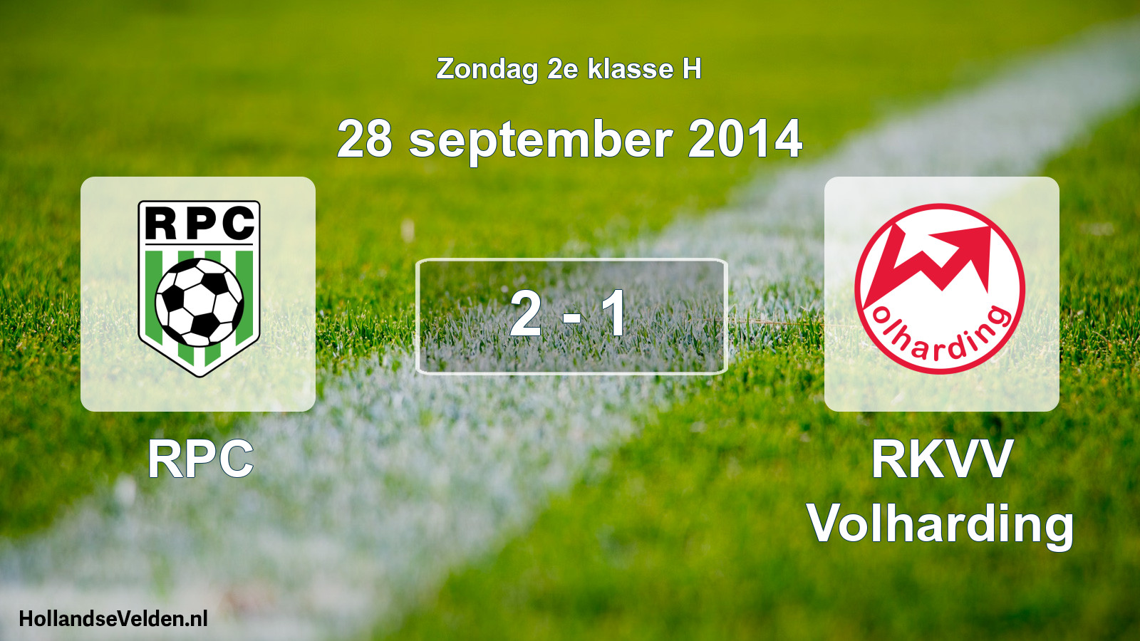 Total number of matches played: RPC - RKVV Volharding 2 - 1 (28 September 2014)